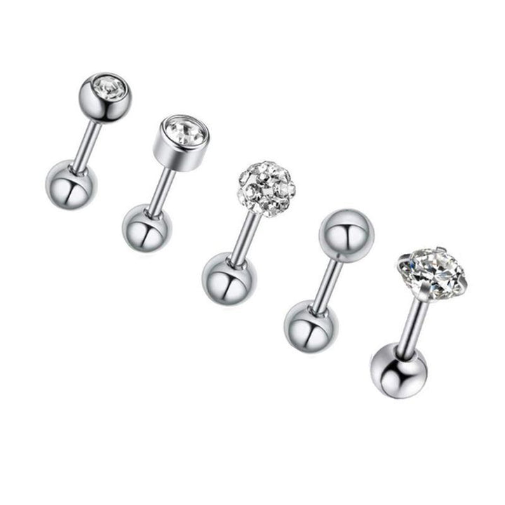 Geometric Stainless Steel Zircon Earrings – Stylish Gifts — 1