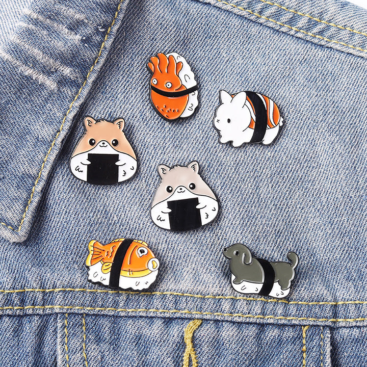 Animal Series Brooch Creative Hamster Shape Paint – Stylish Gifts — 1
