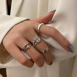 Frigid Wind Star Moon Retro Old Ring Women – Gifts for Her — 1