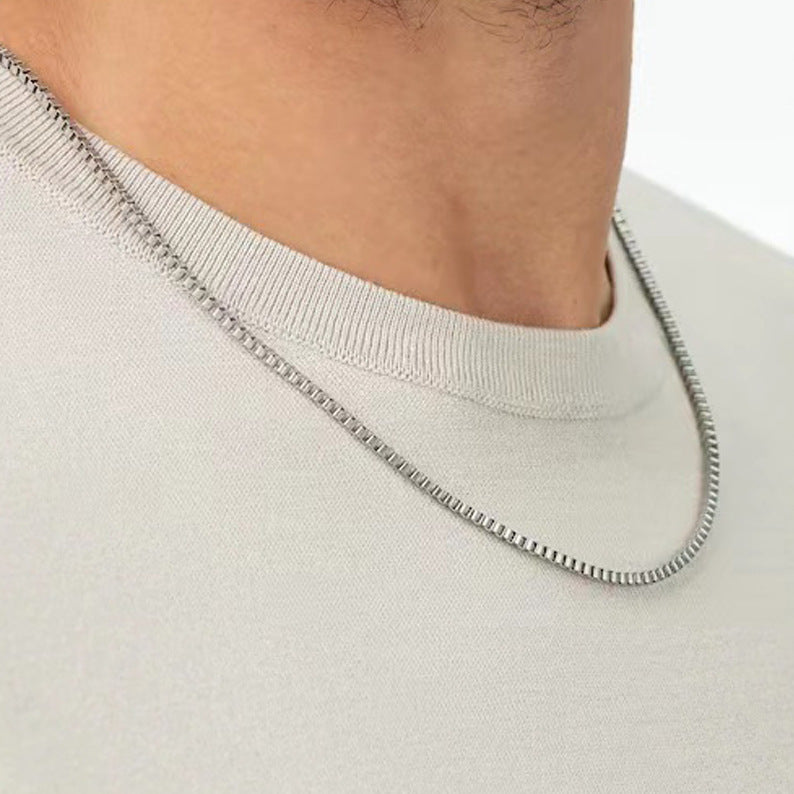 Personalized Fashion Stainless Steel Box Necklace – Jewelry Gift Ideas — 1