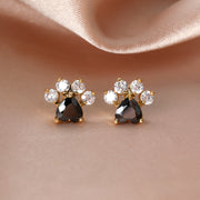 Fashion Cat Footprints Crystal Earrings For Women – Stylish Gifts — 8