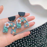 Women's Vintage Statement Geometric Colorful Earrings – Gifts for Her — 2
