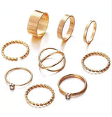 Ring Set Retro Diamonds Winding Knot Set – Practical Gifts — 8