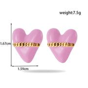 Titanium Steel Oil Painting Heart-shaped Round – Creative Gifts — 6