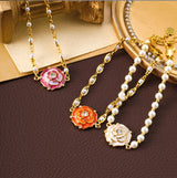 Simple Temperament Oil-spot Glaze Flowers – Jewelry Gift Ideas — 6