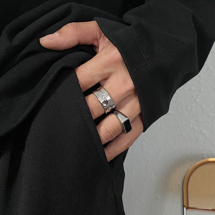 Frosty Ring Male And Female Star Niche Design – Gifts for Her — 1