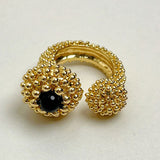 Black Agate Unique Ring Light Luxury High Sense – Meaningful Gifts — 2