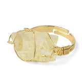Women's Natural Amethyst Gold Plated Winding Ring – Gifts for Her — 5