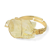Women's Natural Amethyst Gold Plated Winding Ring – Gifts for Her — 5