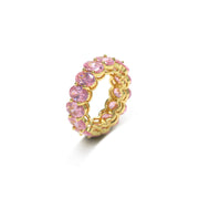 Copper Gold Plated Oval Double Fashion Hand Ring – Stylish Gifts — 2