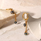 French Retro Black Pearl Pendant Tassel Earrings – Jewelry Gift Ideas — 4