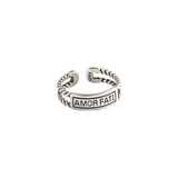 S925 Sterling Silver Retro Twist Destiny Love Ring – Gifts for Couples — 8