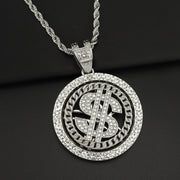 Diamond Set Rotating Rotatable Dollar Pendant – Jewelry Gift Ideas — 7
