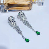 Vintage Green Gem Earrings With Diamonds – Special Occasion Gifts — 2