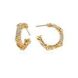 Women's Metal Woven Twisted Curling Earrings – Gifts for Her — 4