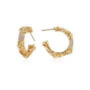 Women's Metal Woven Twisted Curling Earrings – Gifts for Her — 4