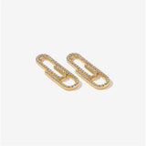 Mini Paperclip Stud Earrings With Diamonds – Small Gift Ideas — 5