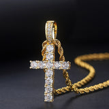 Hip Hop Cross Copper Inlaid 4mm Zircon Gold – Jewelry Gift Ideas — 8