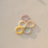 Resin Candy Colored Semi Transparent Circular Ring – Meaningful Gifts — 3