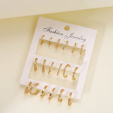 Creative Fashionable Golden Twist Earrings Suit – Thoughtful Gifts — 8