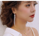 Long Tassel Crown Earrings Women's 925 Silver Needle – Gifts for Her — 3
