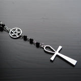 Stainless Steel Large Cross Necklace Beaded – Jewelry Gift Ideas — 4