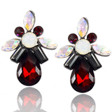 Bohemian Drop Shape Leaf Flower Alloy Diamond Stud – Birthday Gifts — 2