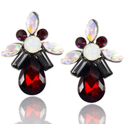 Bohemian Drop Shape Leaf Flower Alloy Diamond Stud – Birthday Gifts — 2