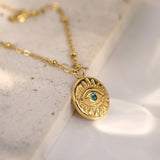 Women's Fashion Devil's Eye Gold Coin Pendant – Jewelry Gift Ideas — 5