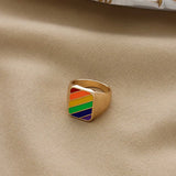 Temperament Fashion Large Ring Trend Rainbow – Stylish Gifts — 5