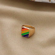 Temperament Fashion Large Ring Trend Rainbow – Stylish Gifts — 5