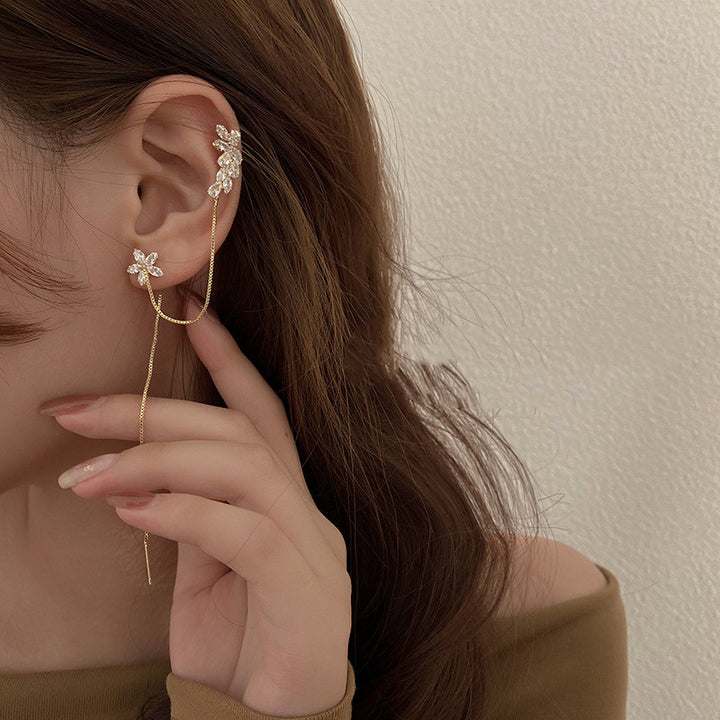 Style Zircon Tassel Earrings Personality Cold Wind Ear – Stylish Gifts — 1