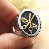 European And American Titanium Steel Scissors Ring – Gifts for Him — 12