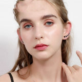 Super Shiny Black Zircon Long Round Earrings – Gift Ideas — 3