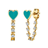 S925 Silver Needle Tassel Set With Diamond Heart – Gifts for Couples — 6