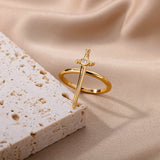 Cross Zircon Ring Female Hip Hop – Gifts for Her — 3