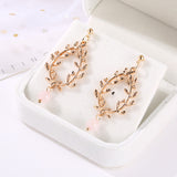 Fashion Creative Geometric Hollow Leaves Stud Earrings – Stylish Gifts — 4