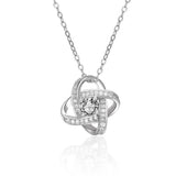 Four Leaf Clover Zircon Necklace Earrings Crystal – Jewelry Gift Ideas — 3