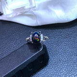 925 Silver Inlaid Natural Opal Ring – Small Gift Ideas — 3