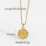 Statement Square Tarot Signet Pendant Necklace – Jewelry Gift Ideas — 14