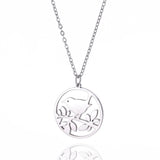 Simple Hollow Round Brand Branch Bird Pendant – Jewelry Gift Ideas — 6