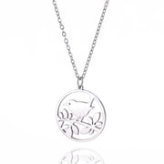 Simple Hollow Round Brand Branch Bird Pendant – Jewelry Gift Ideas — 6