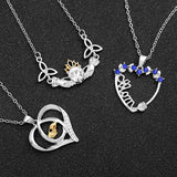Crystal Hand In Hand Mom And Baby Love Heart Pendant – Gifts for Her — 7