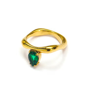 Inlaid Drop-shaped Zircon Irregular Titanium – Special Occasion Gifts — 8