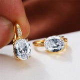 Oval Goose Egg Zircon Women's Ear Clip – Gifts for Her — 10