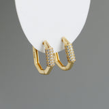 Women's Statement Electroplated Diamond Hoop Earrings – Gifts for Her — 6
