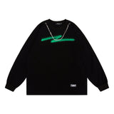 Men's Embossed Necklace Long Sleeve Round Neck – Gifts for Him — 1