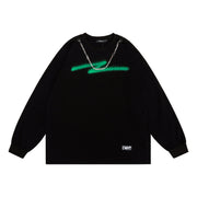 Men's Embossed Necklace Long Sleeve Round Neck – Gifts for Him — 1