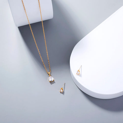 Copper Gold Plated Waterdrop Zircon Pendant – Jewelry Gift Ideas — 2
