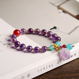 Natural Lavender Amethyst Original Stone Bracelet – Jewelry Gift Ideas — 5